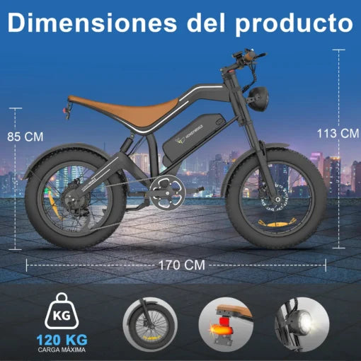 Bicicleta Eléctrica Honey Whale K6 Pro