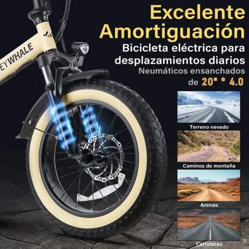 Bicicleta Eléctrica Plegable Honey Whale F6-S