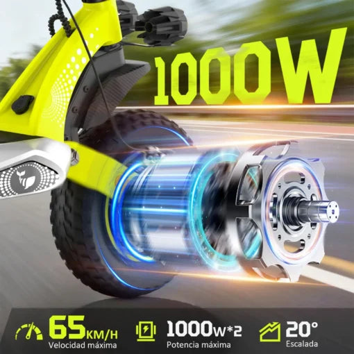 Scooter Eléctrico Honey Whale T8 MAX – Amarillo