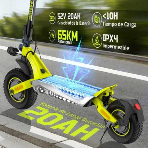 Scooter Eléctrico Honey Whale T8 MAX – Amarillo