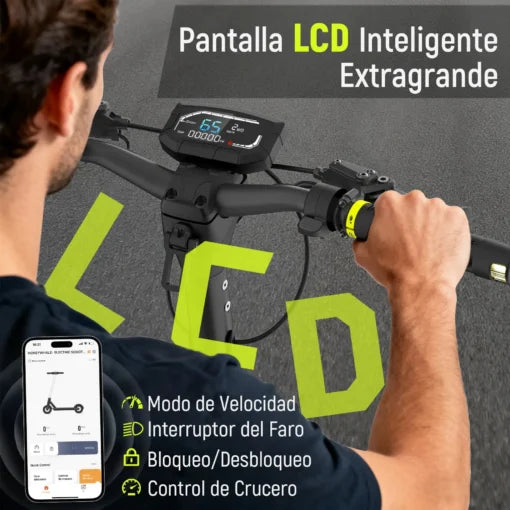 Scooter Eléctrico Honey Whale T8 MAX – Amarillo