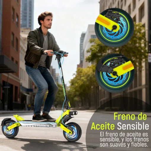 Scooter Eléctrico Honey Whale T8 MAX – Amarillo