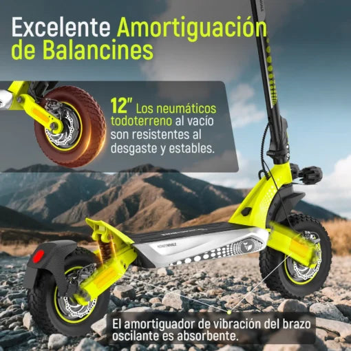 Scooter Eléctrico Honey Whale T8 MAX – Amarillo