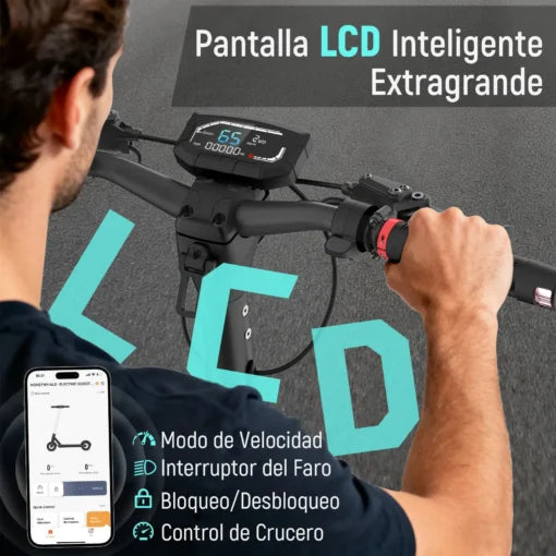 Scooter Eléctrico Honey Whale T8 MAX – Rojo