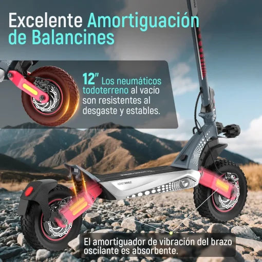Scooter Eléctrico Honey Whale T8 MAX – Rojo